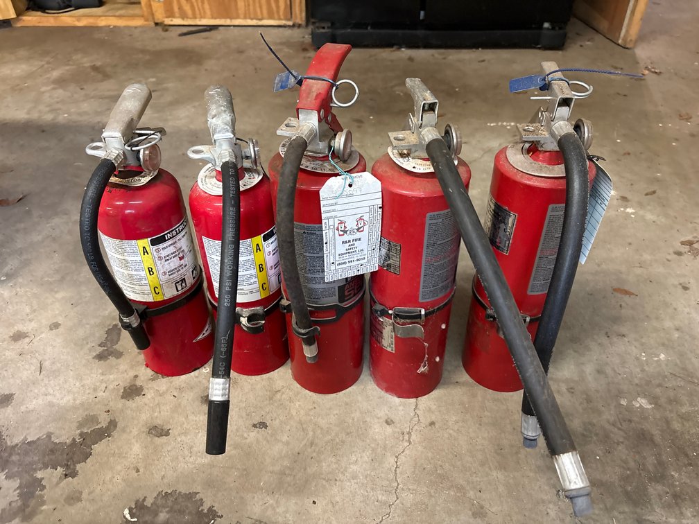 Assorted Fire Extinguishers, 5pcs