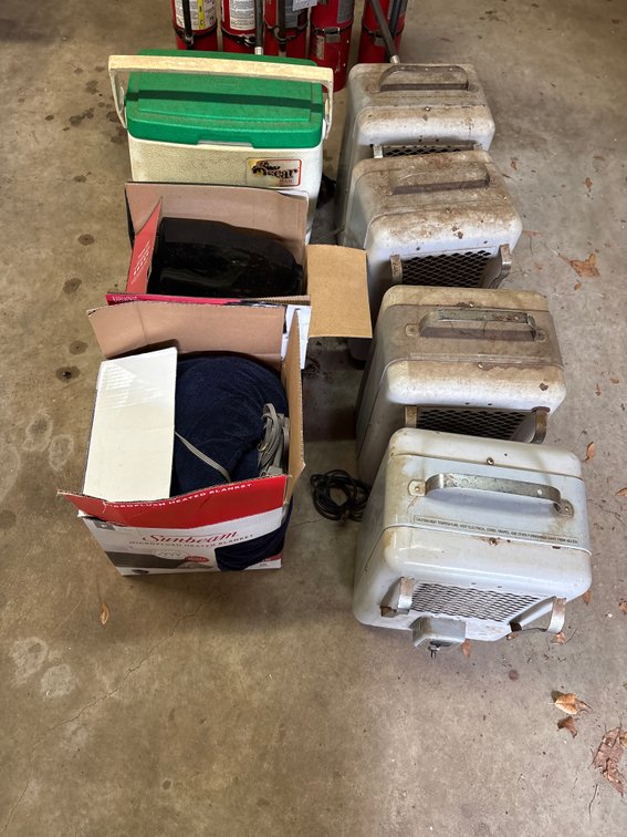 Space Heaters, Coolers, Coffee Maker and Blanket, 8pcs