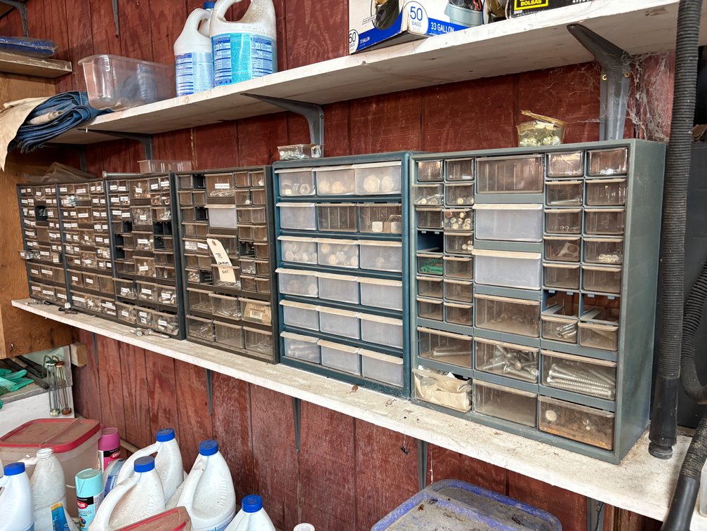 Hardware Bins and Tools, Contents of Wall