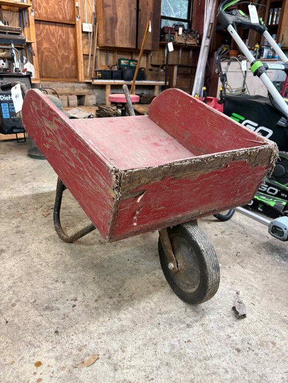 Wooden Wheel Barrow