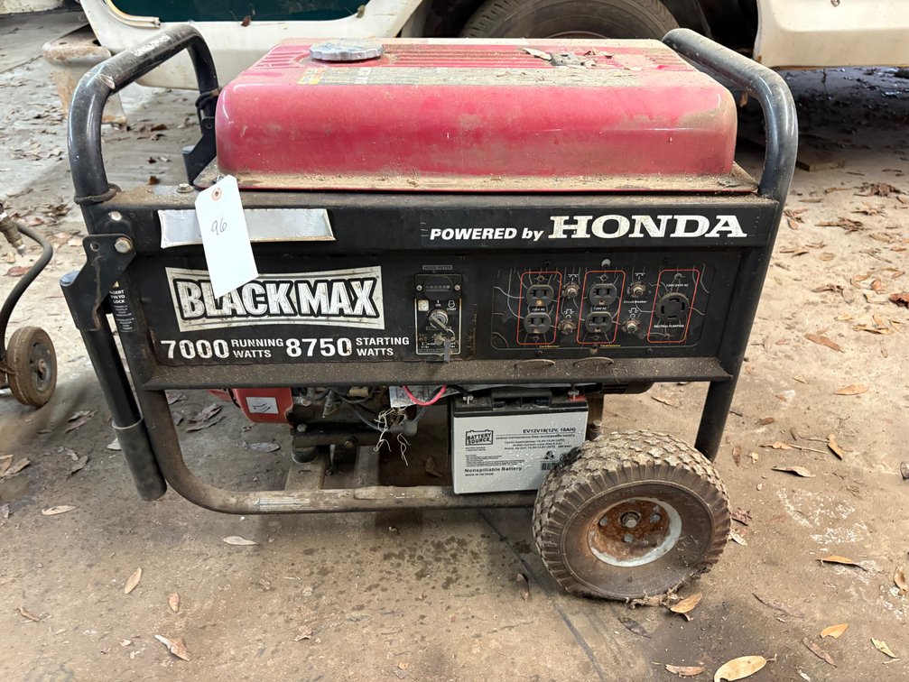 BlackMax 7000 Watt Generator powered by Honda