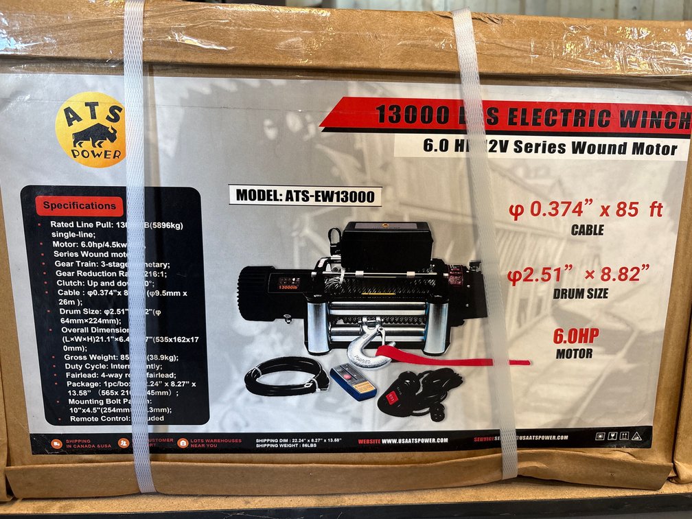 Unused ATS Power 13k Electric Winch