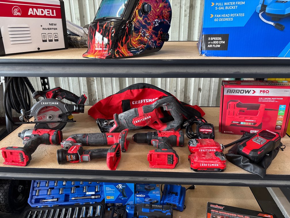 Assorted Craftsman 20V Power Tools, includes Batteries and Charger, 8pcs