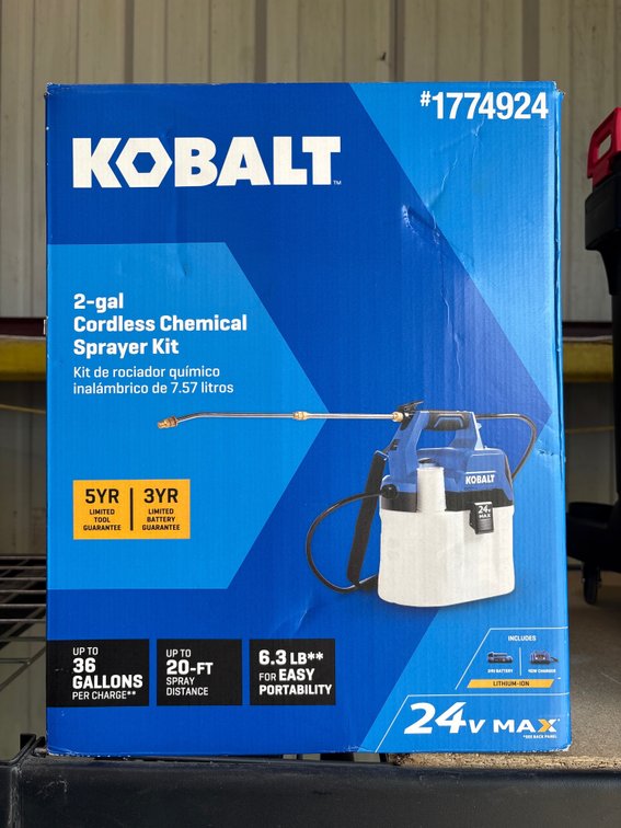 Kobalt 24V Max 2 Gallon Backpack Sprayer, includes Battery and Charger