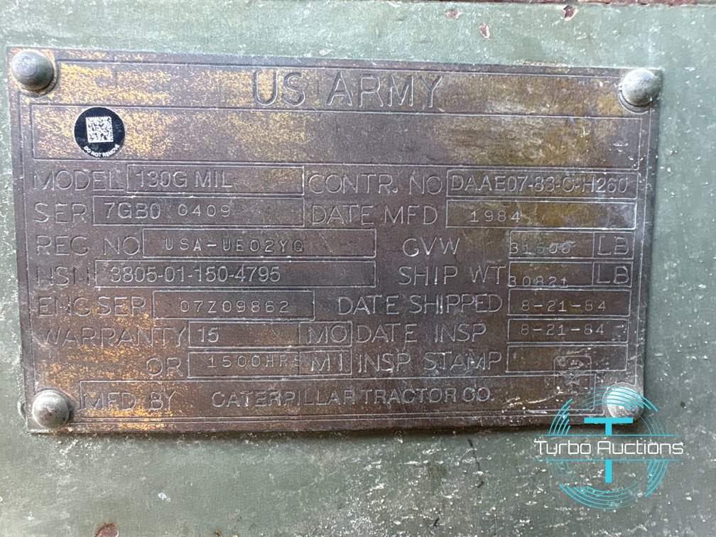 Image for 1985 Cat 130G MIL Motor Grader