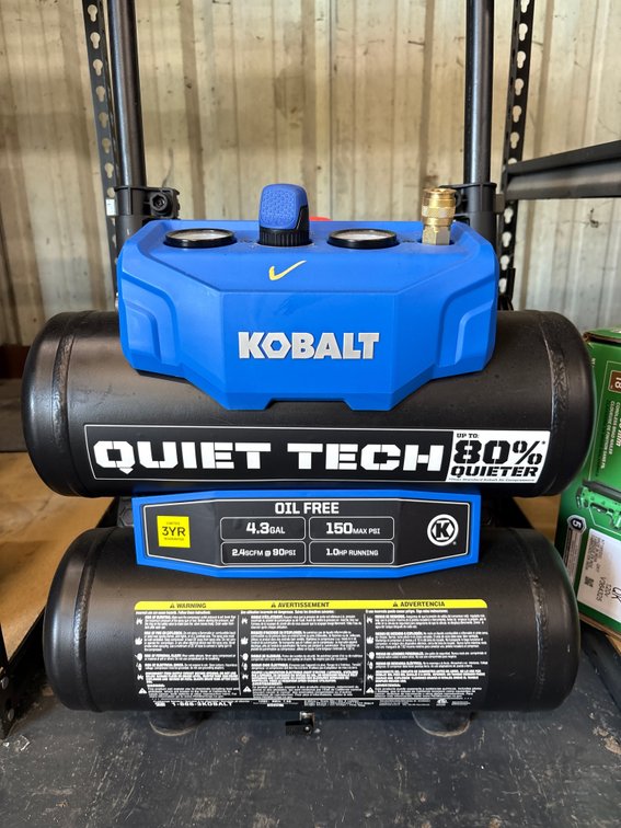 Kobalt 4.3 Gallon 150psi Quiet Tech Compressor
