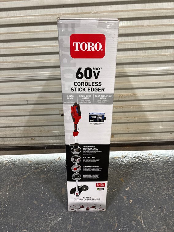 Toro 60V Stick Edger, includes Battery and Charger
