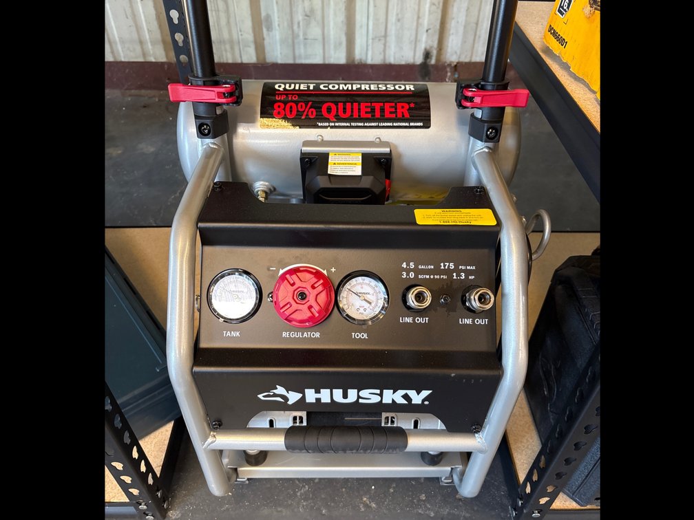 Husky 4.5 Gallon 175psi Quiet Compressor
