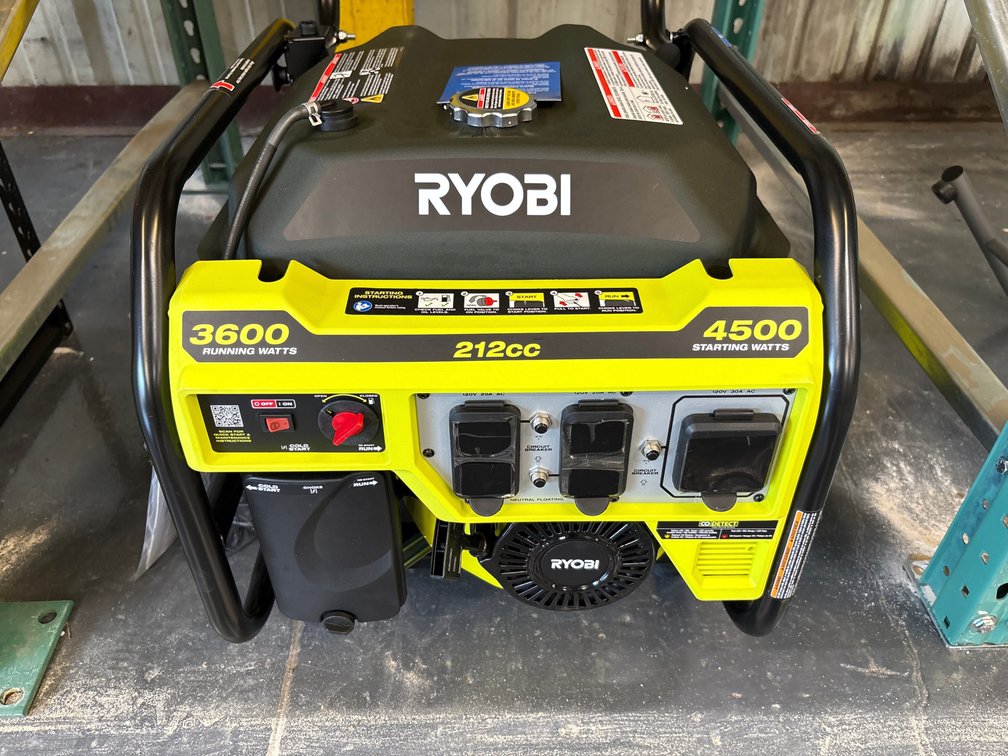 Unused Ryobi 3600 Watt Gas Generator 