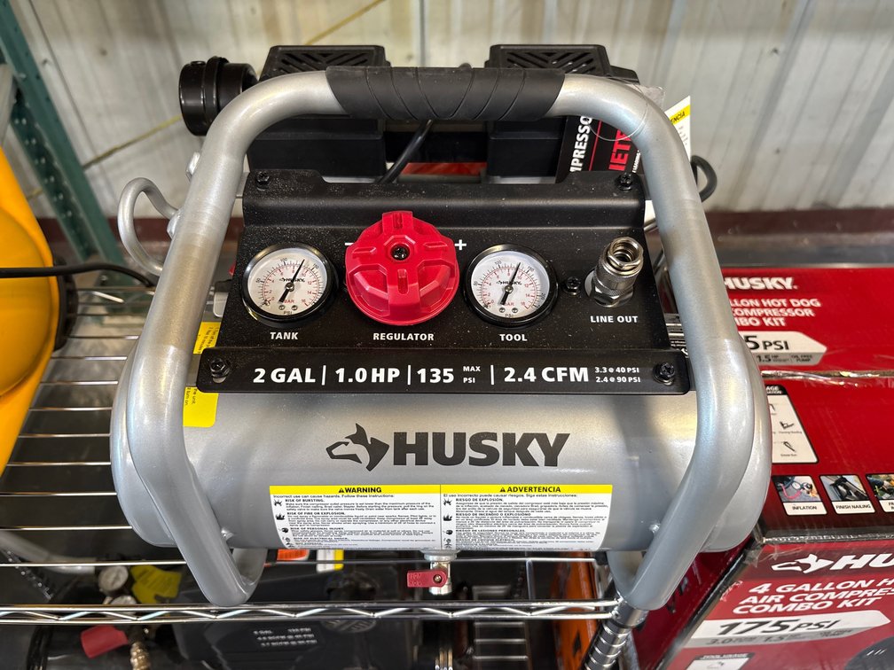 Husky 2 Gallon 135 Psi Quiet Compressor