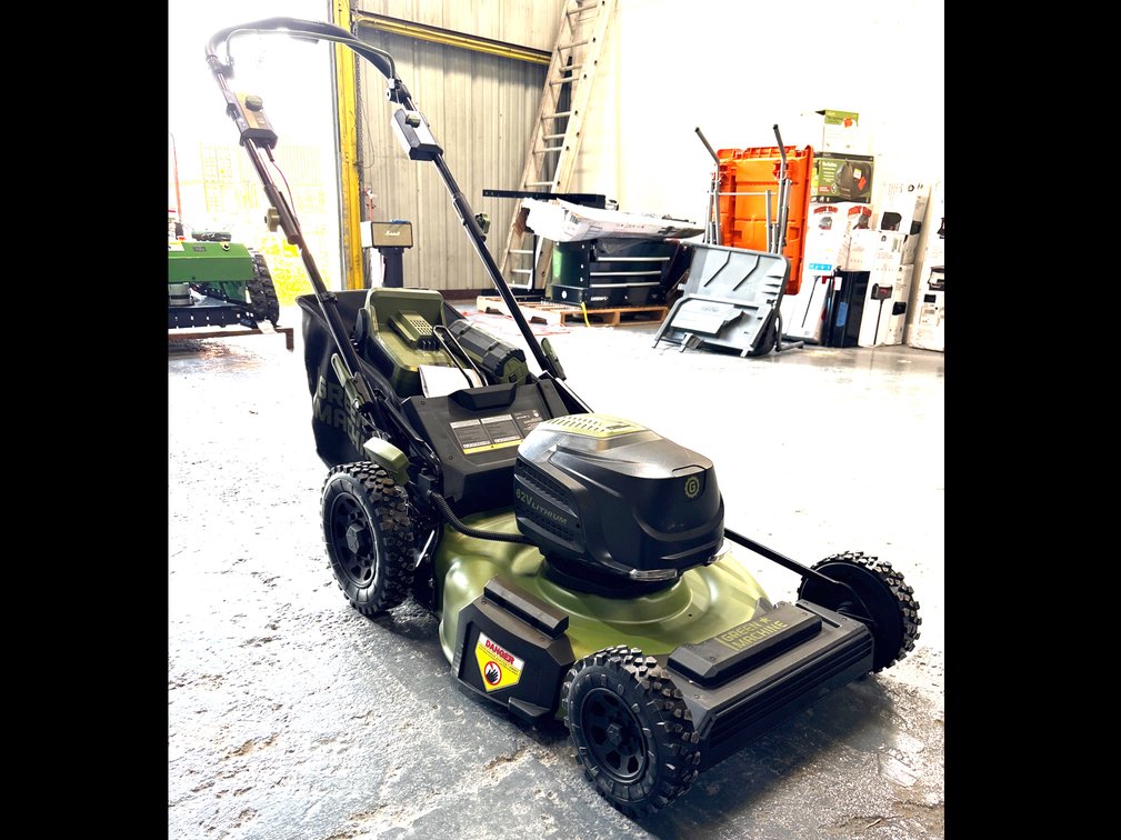 Green Machine 62V Mower, includes Batteries and Charger