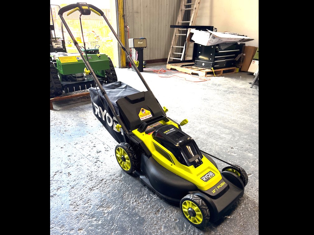 Ryobi 18V One+ 16in Push Mower, includes Battery and Charger