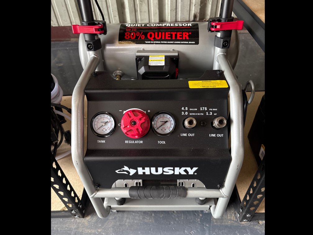 Husky 4.5 Gallon 175psi Quiet Compressor 