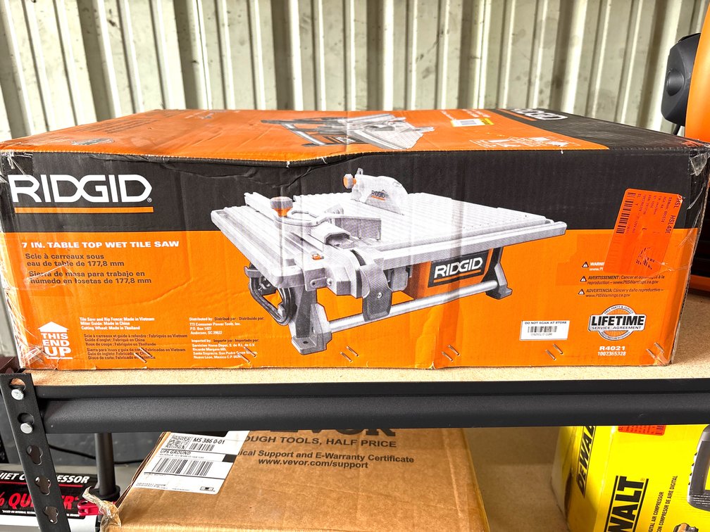 Ridgid 7in Table Top Wet Tile Saw