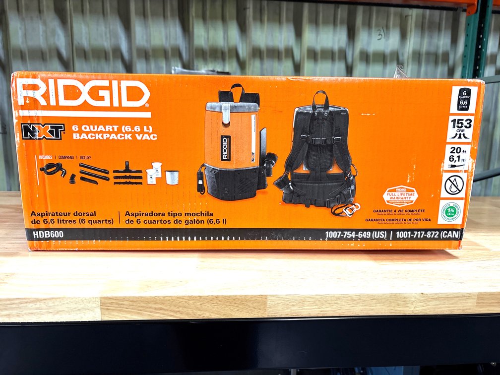 Ridgid 6 Quart Backpack Vac
