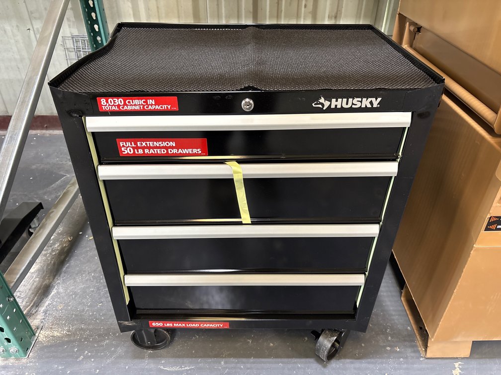 Husky 27in 4 Drawer Mechanic Tool Cart, Some Minor Damage