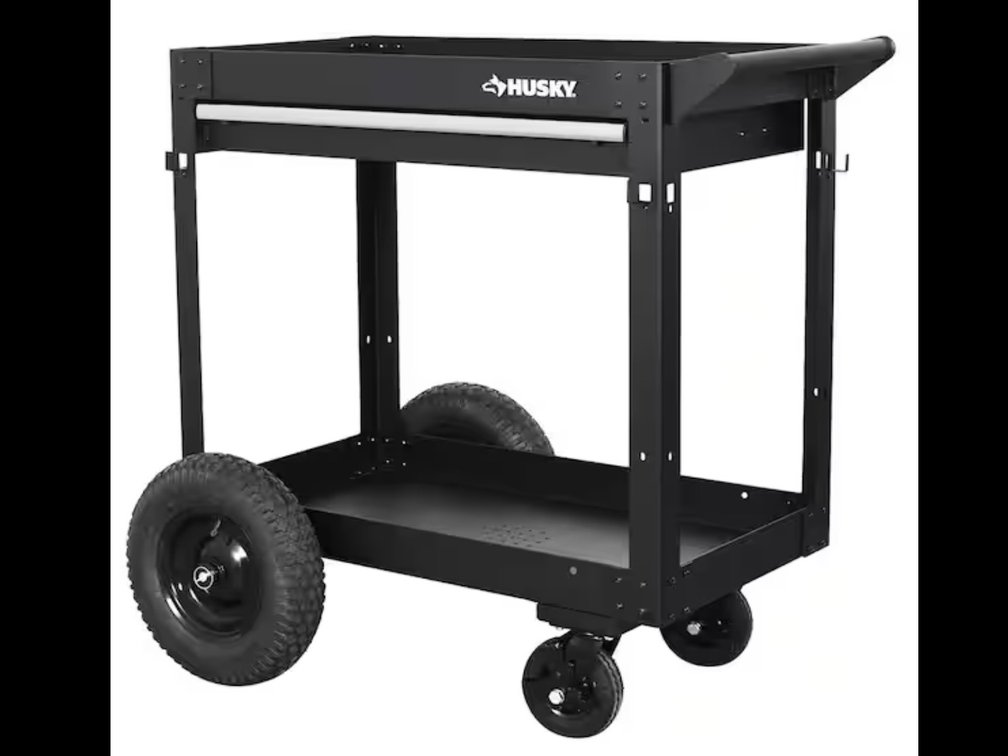 Husky 36in 2 Tray + 1 Drawer All Terrain Cart
