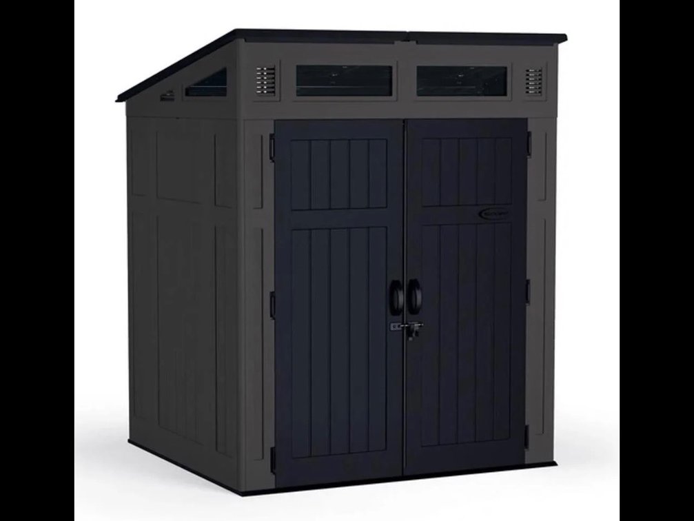 Suncast Modernist 6ft x 5ft Storage Shed, 200 Cubic Ft