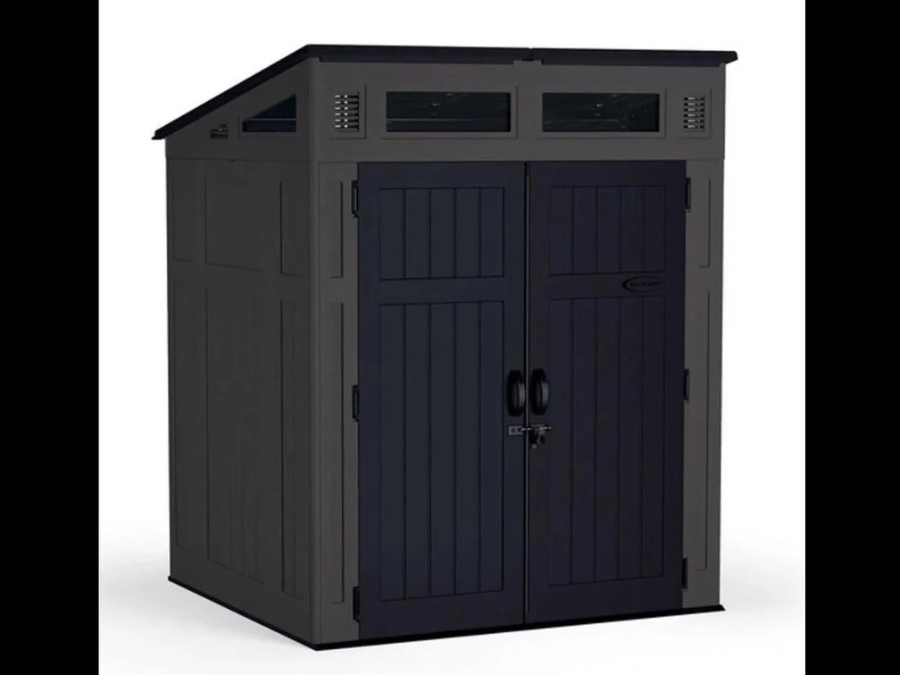 Suncast Modernist 6ft x 5ft Storage Shed, 200 Cubic Ft