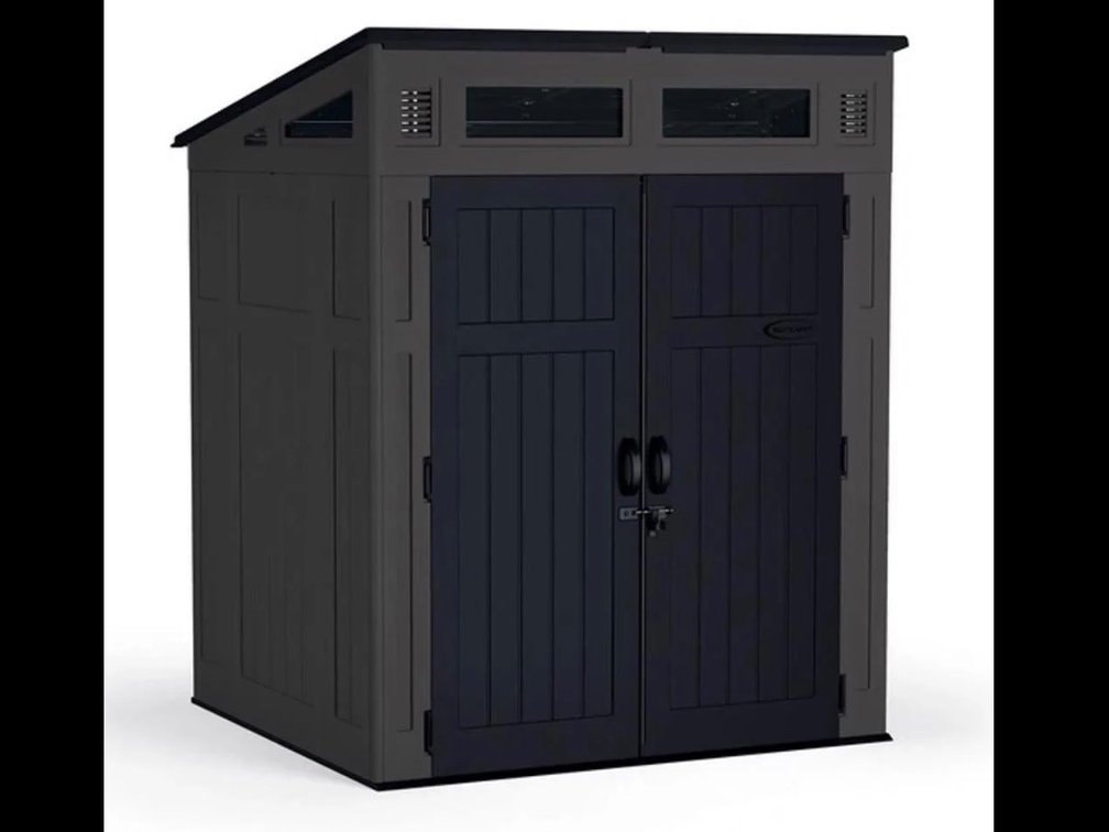 Suncast Modernist 6ft x 5ft Storage Shed, 200 Cubic Ft