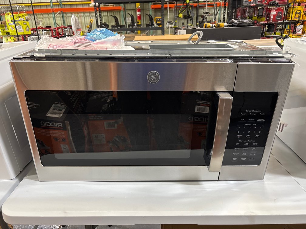 GE 1.9 Cubic Ft Sensor Over The Range Microwave, model jnm7196rwss