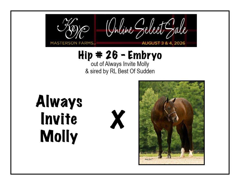 2027 Embryo (RL Best Of Sudden x Always Invite Molly)