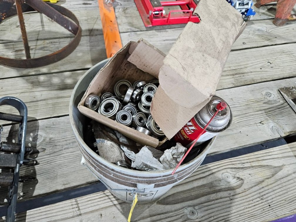 Bucket Of Small Assorted Bearings