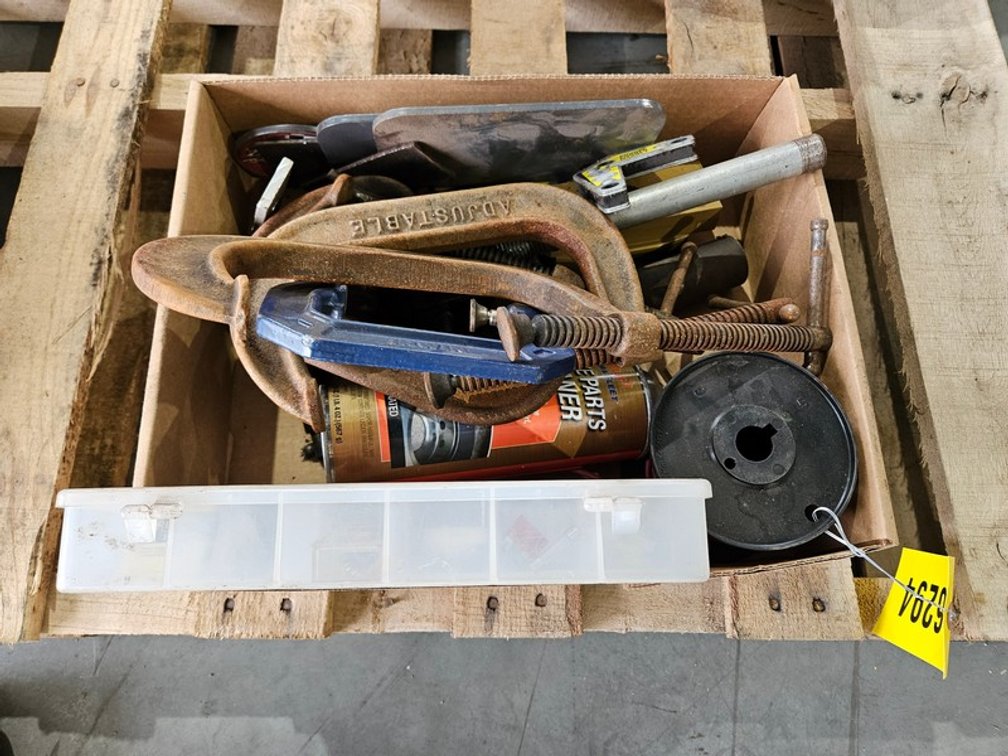Box Of Clamps, Magnets, And Misc Tools