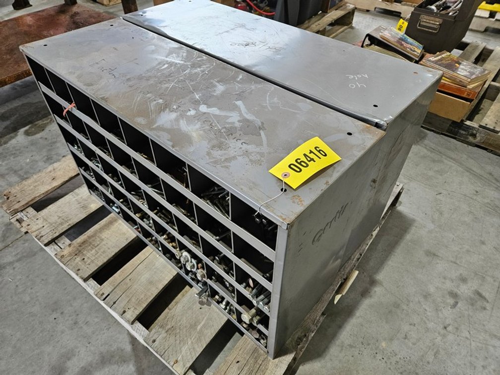 (2) Loaded Nut And Bolt Storage Bins
