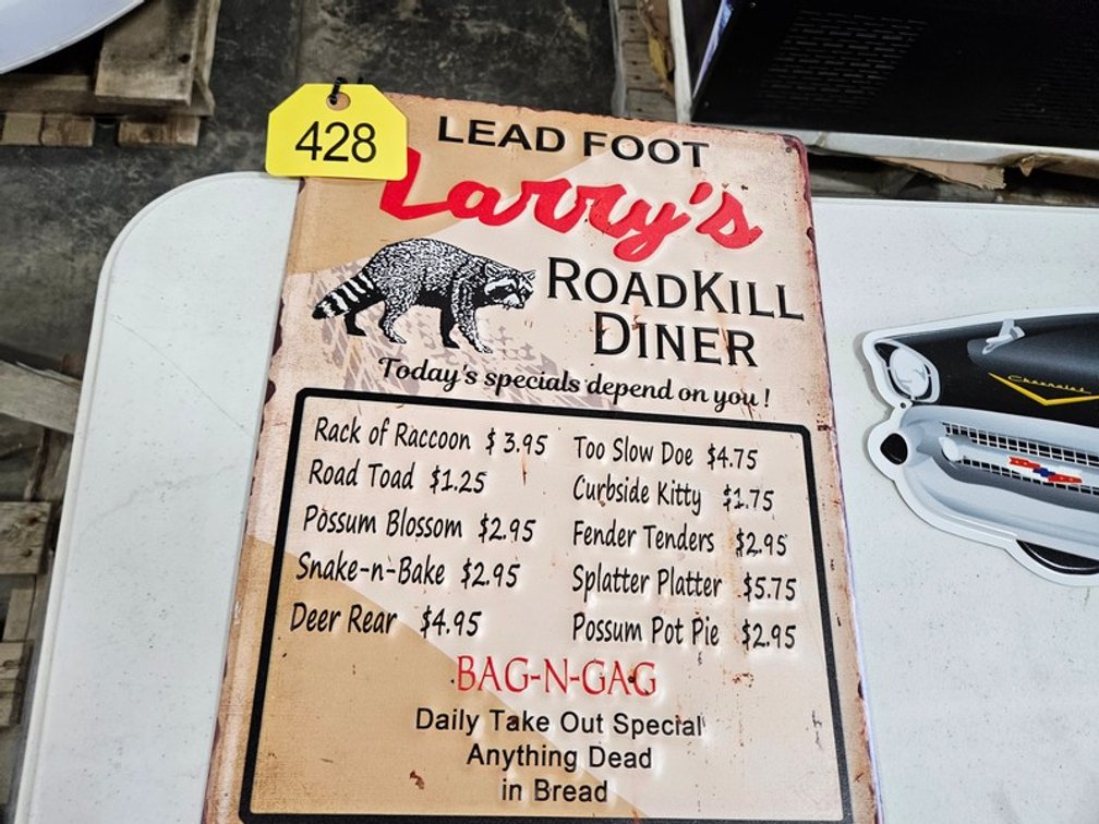 Lead Foot Larrys Roadkill Diner Sign