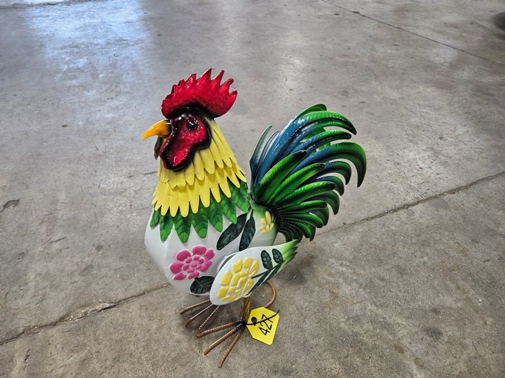 Metal Yard Art Rooster