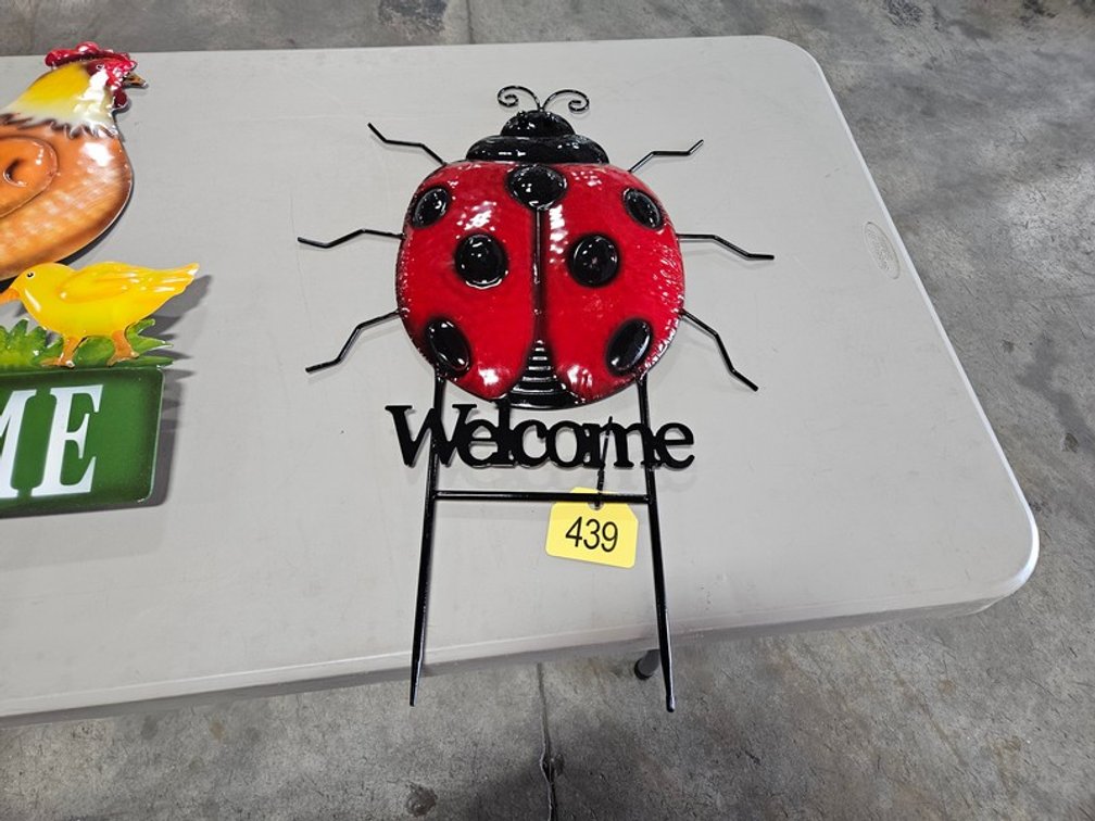 Lady Bug Welcome Sign