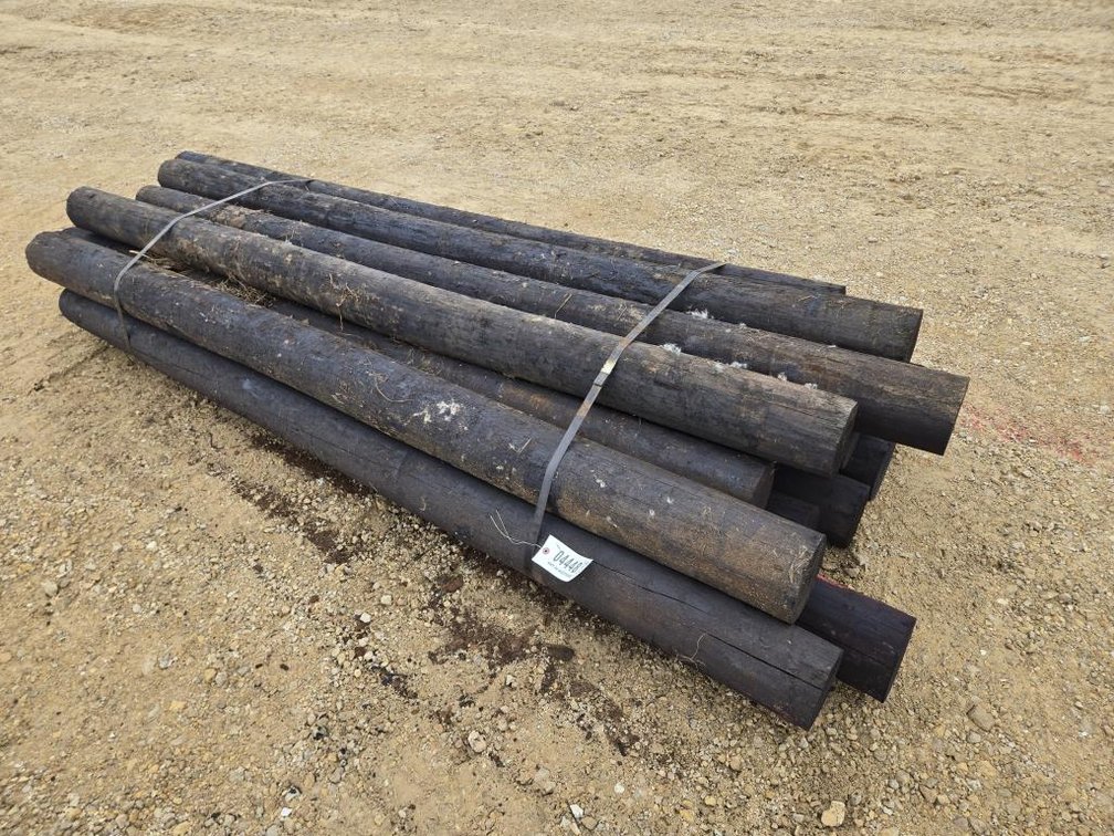 (14) 8' BLACK WOOD POSTS