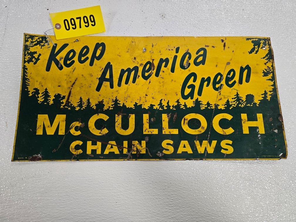 McCulloch Chain Saw Metal Sign