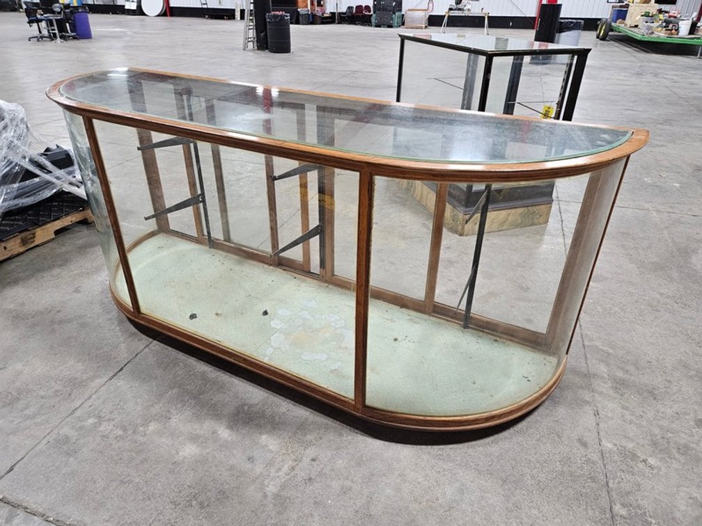 Curved Front Display Cabinet