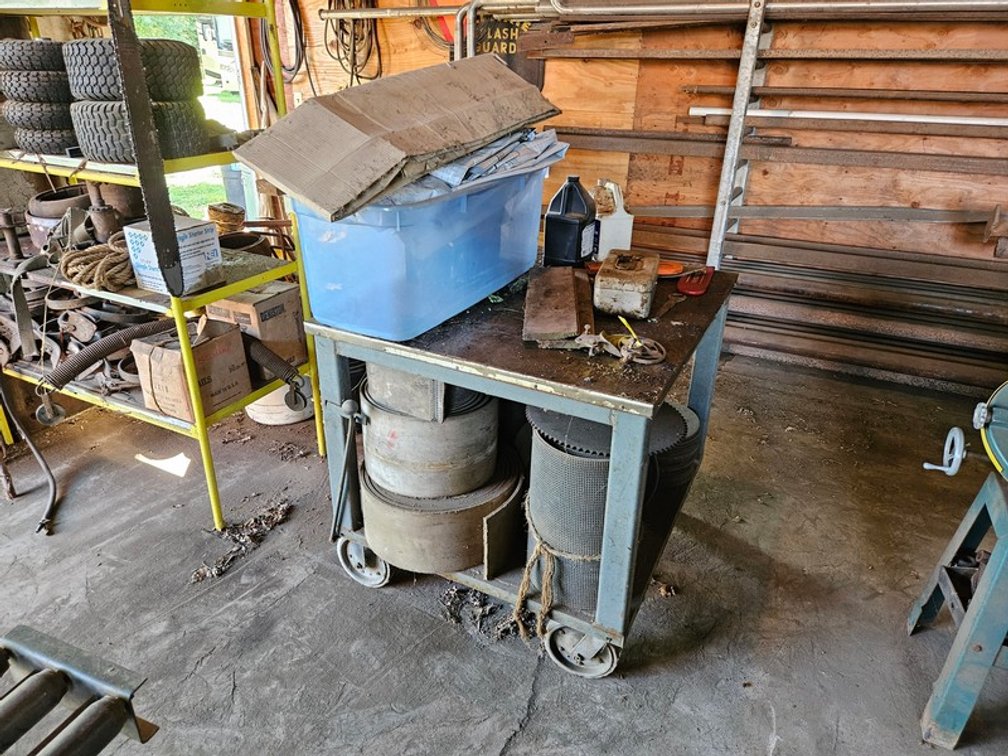 Rolling Shop Bench w/ Contents