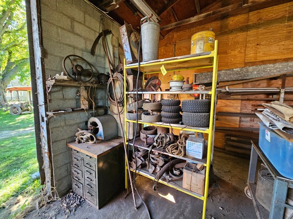 Yellow Shelf w/ Contents