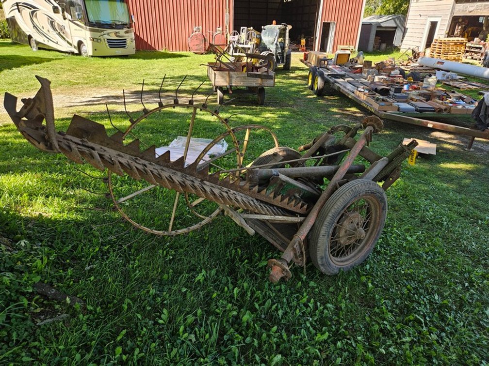 Antique Sickle Bar Mower And Assorted Parts