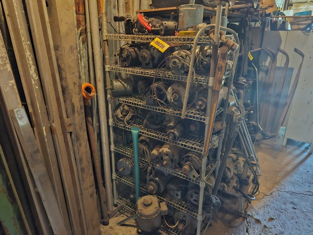 Rack Of Assorted Electric Motors