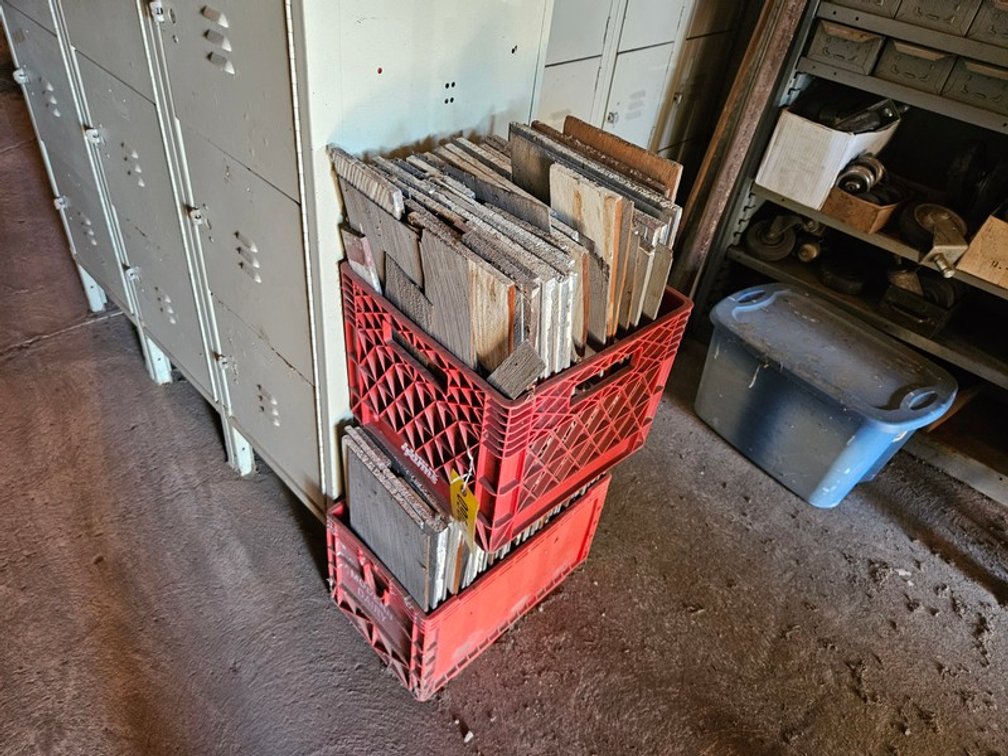 (2) Crates Of Decorative Wood Sheets