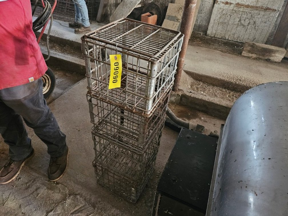 (4) Metal Crates