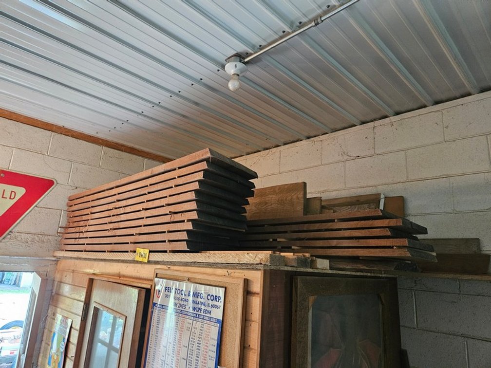 Assorted Wood On Top Of Closet