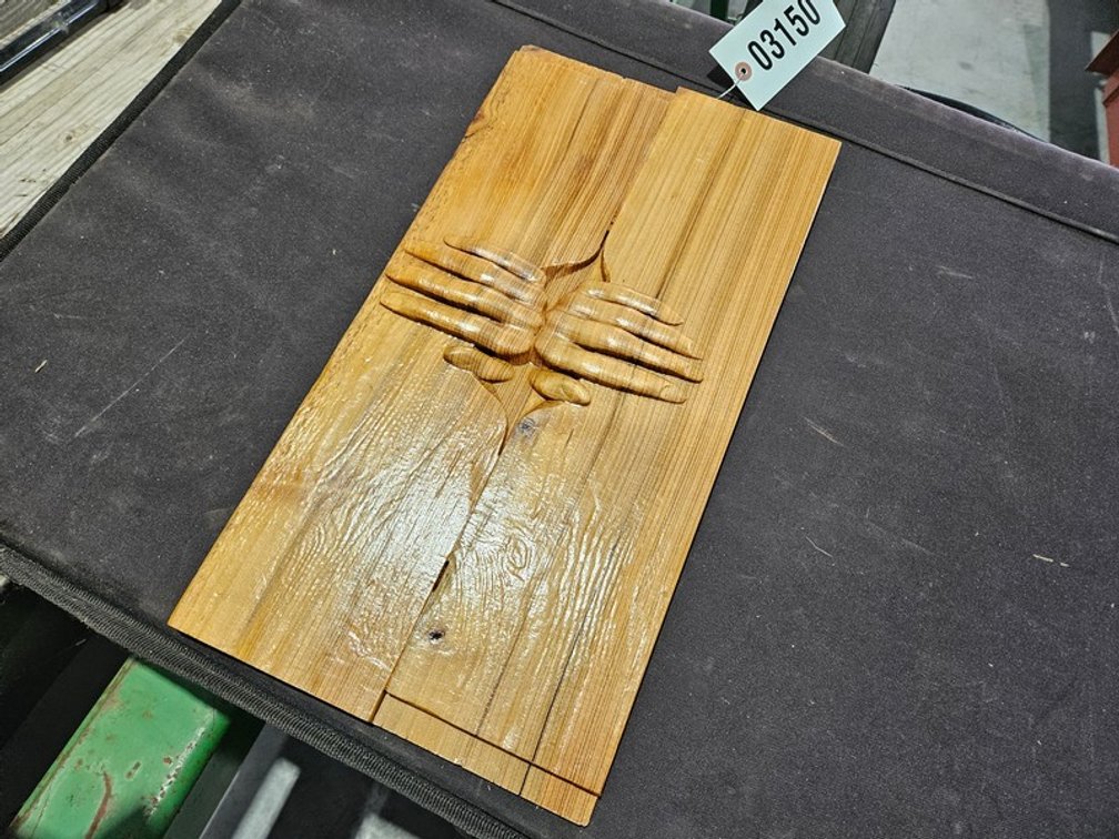 Parting Hands Wood Carving