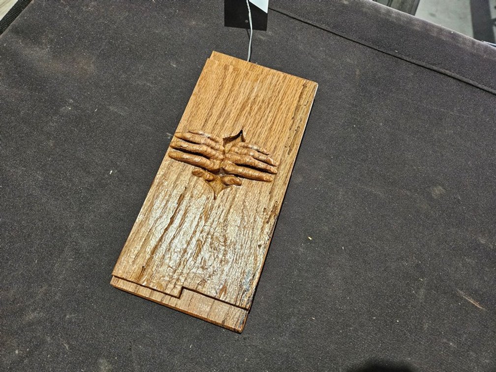 Parting Hands Wood Carving