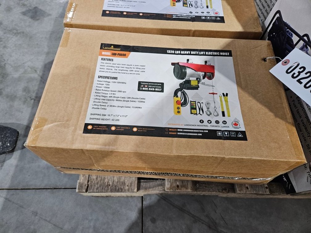 2026 Land Honor Heavy Duty Electric Hoist