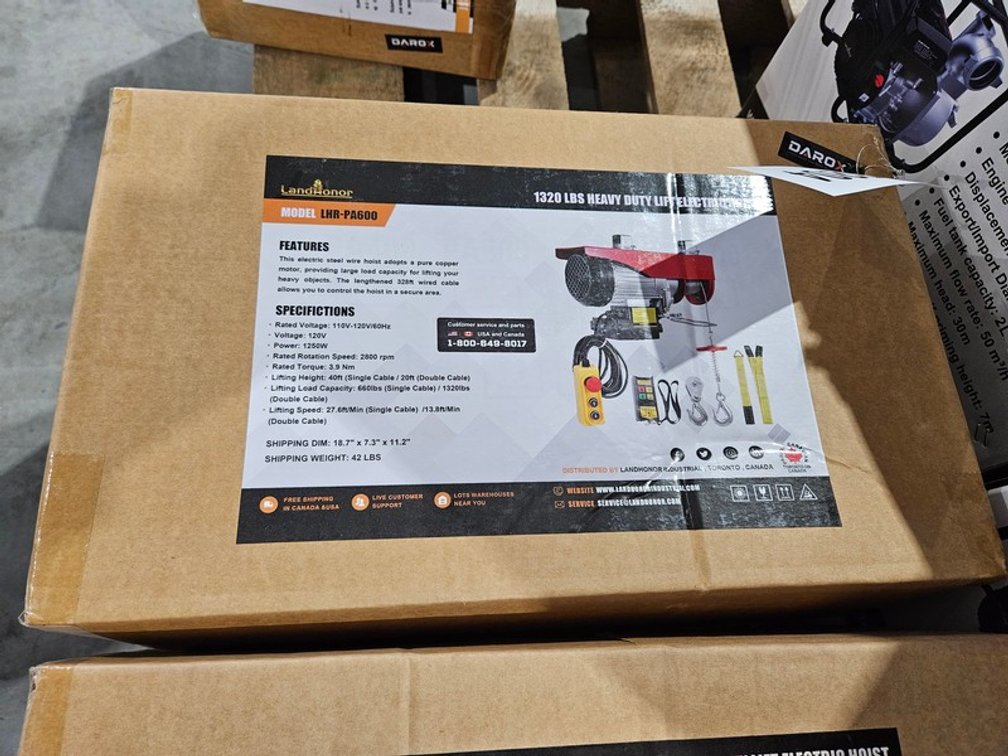 2026 Land Honor Heavy Duty Electric Hoist