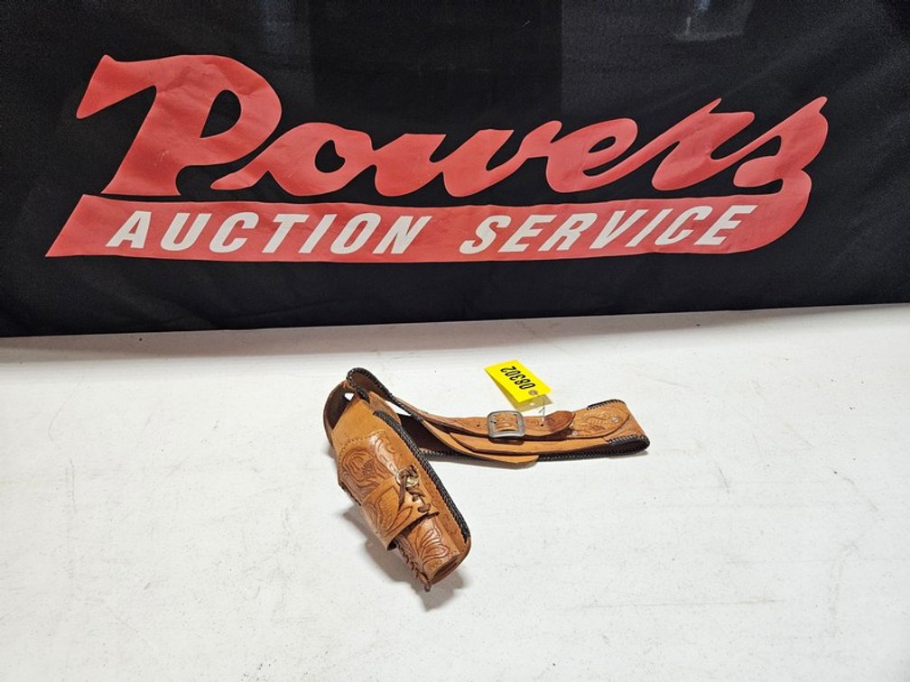 Leather Pistol Holster And Hip Belt