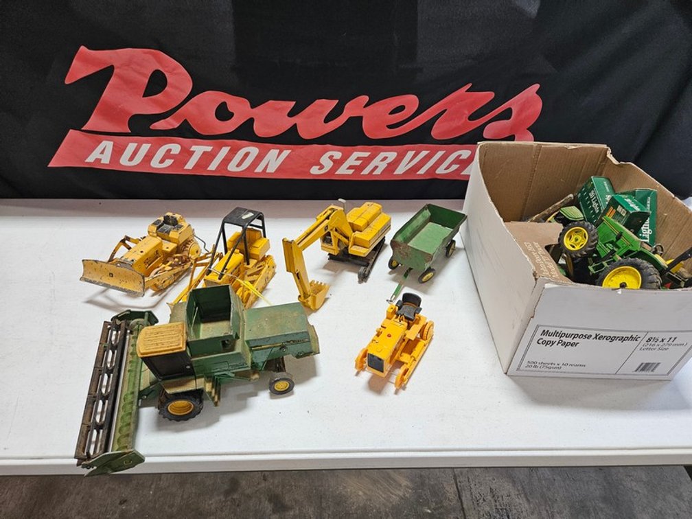 Box Of Assorted Metal Toys