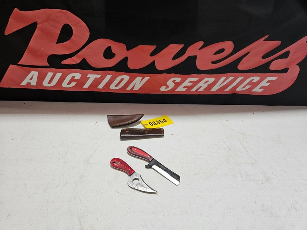 (2) Knives With Leather Sheaths
