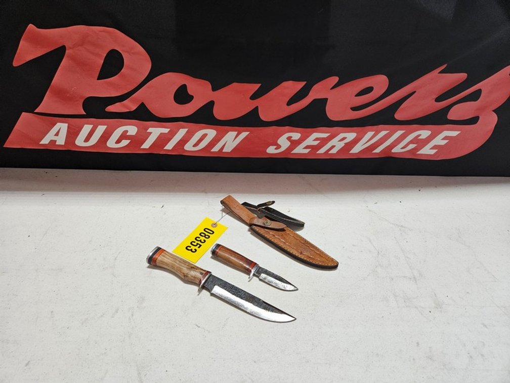 (2) Knives With Leather Sheaths